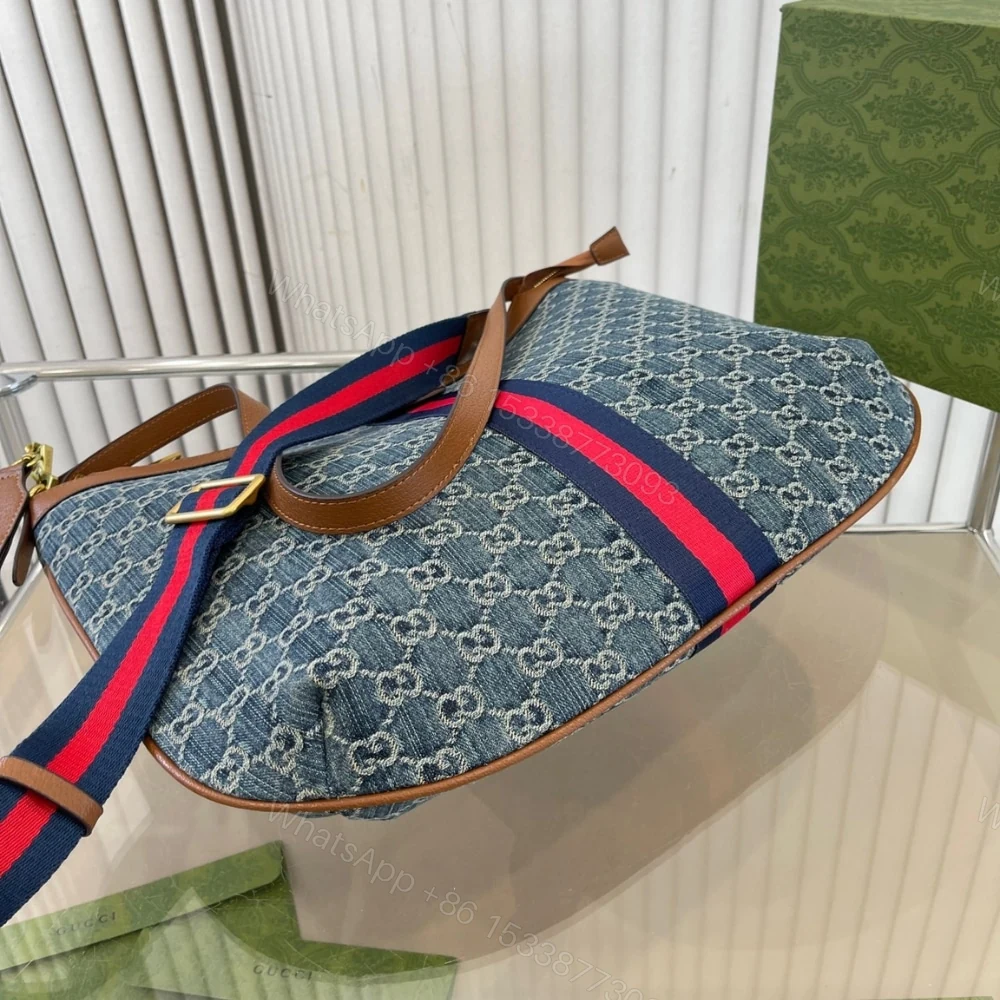 View 4 of Gucci Ophidia Small Shoulder Bag Blue Denim 42Cm