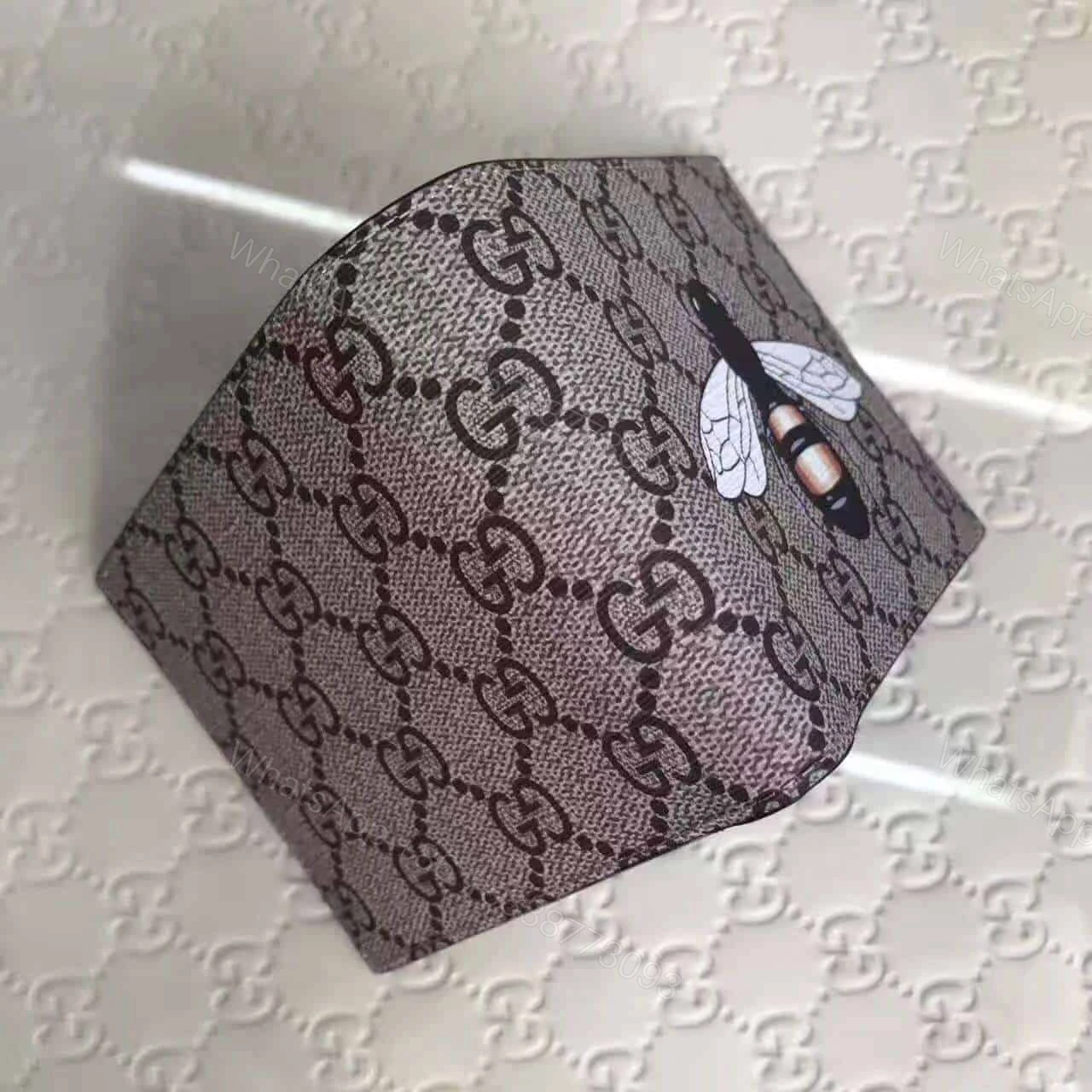 View 3 of GUCCI BEE PRINT GG SUPREME WALLET