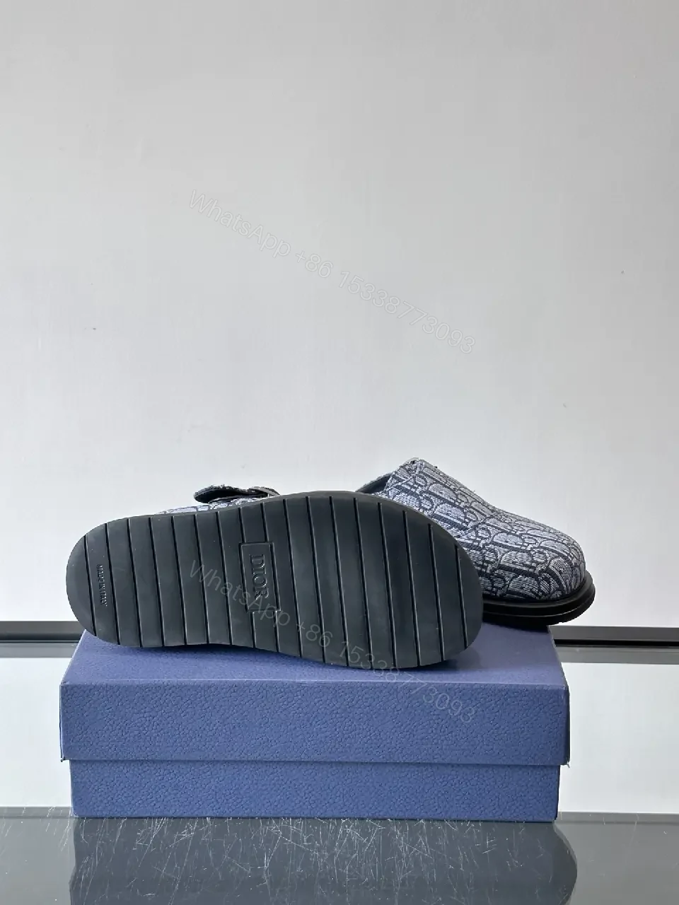 View 4 of Structured Patterned Slip-Ons with Signature Monogram Motif