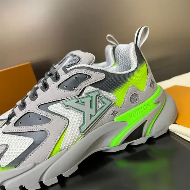 View 4 of LOUIS VUITTON RUNNER TATIC SNEAKERS IN GREY AND GREEN – LSVT348