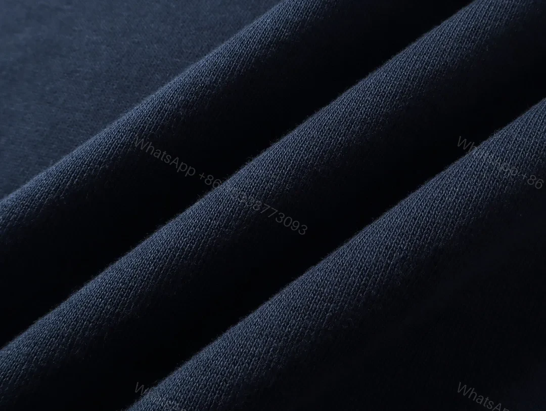 View 5 of Navy Cotton-Blend Minimalist Hoodie: Subtle Luxury Everyday Wear