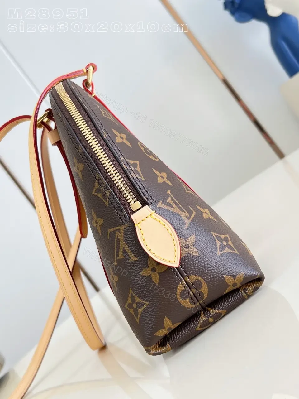 View 4 of Structured Monogram Satchel: Modern, Durable, Luxe-style Bag