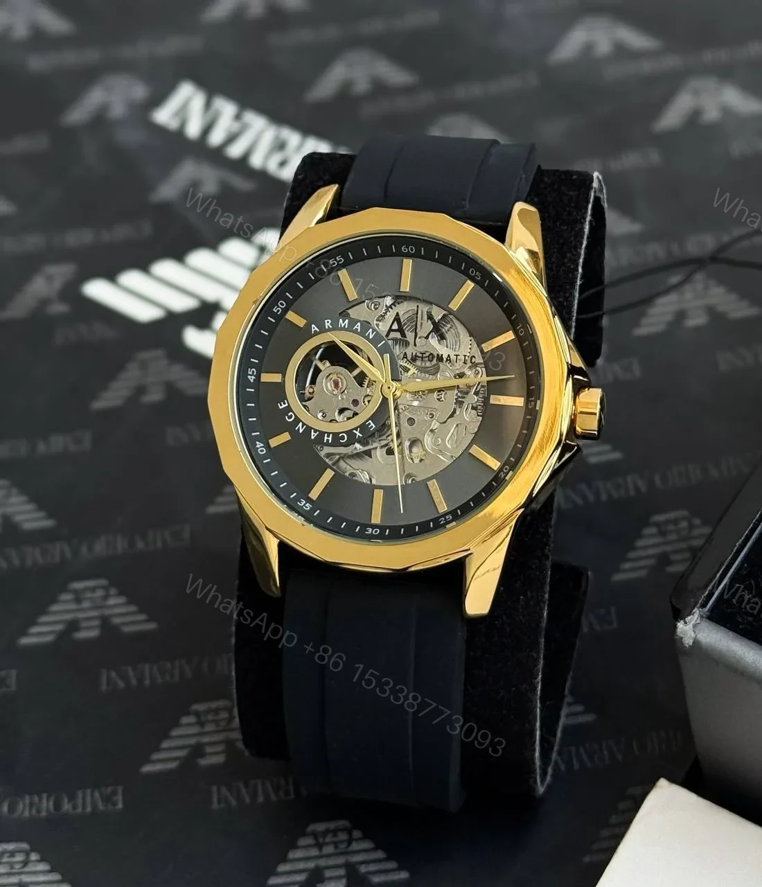 View 4 of Armani Exchange Black Strap