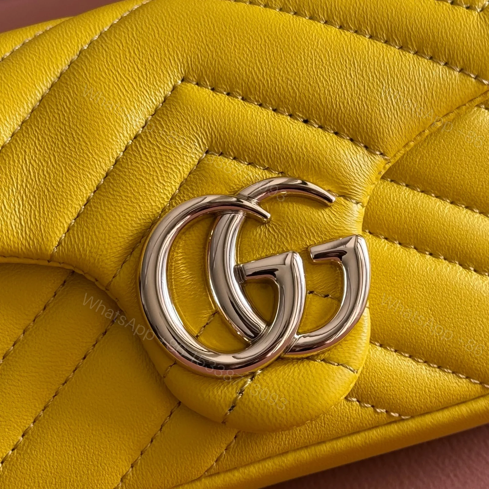 View 7 of GUCCI GG MARMONT BAG 16 IN YELLOW LAMBSKIN