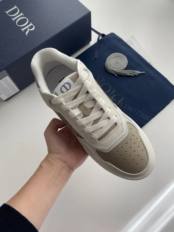 View 5 of Beige Leather Mesh Sneaker - Chic Luxe Comfort