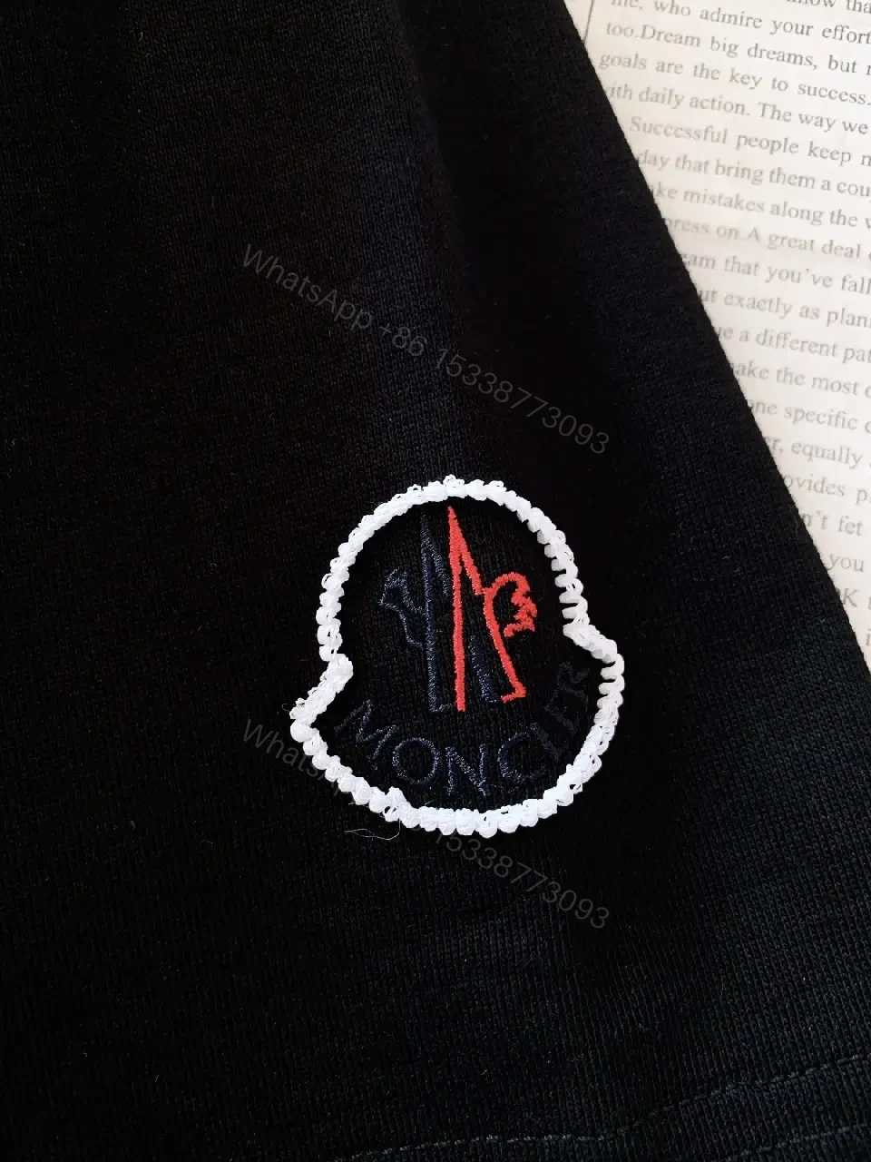 View 2 of Premium Logo Tee: Black Cotton Crewneck, Modern Luxe, Unisex Product Type