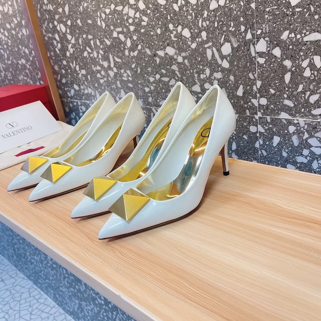 View 4 of Valentino Women White Patent Leather Heels
