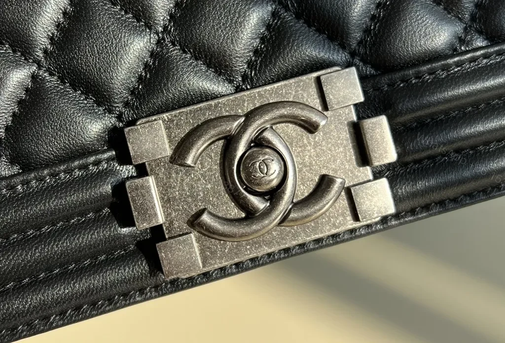 View 6 of Black Leather Quilted Flap Bag - Edgy Chanel-Inspired Luxury Bag