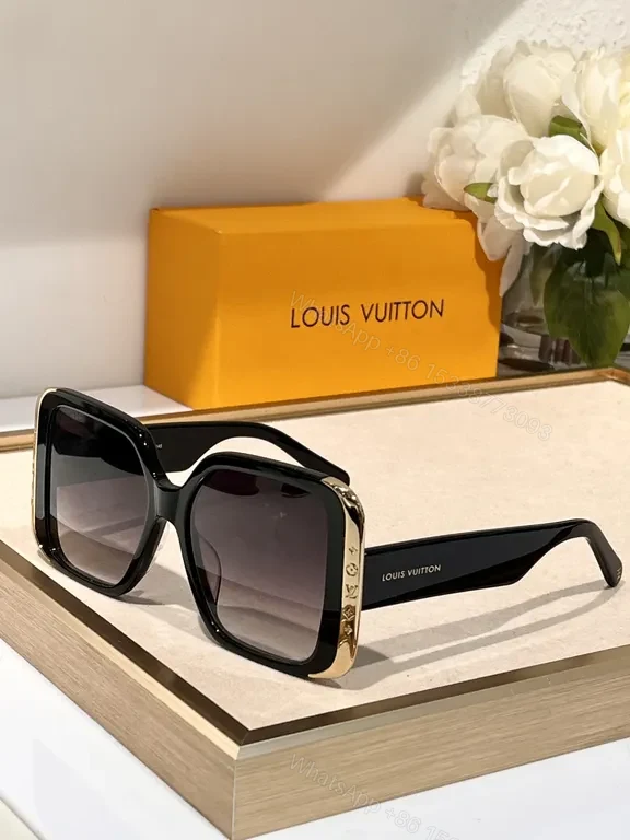 View 4 of Louis Vuitton Oversized Square Sunglasses - Premium Acetate, UV400 Protection