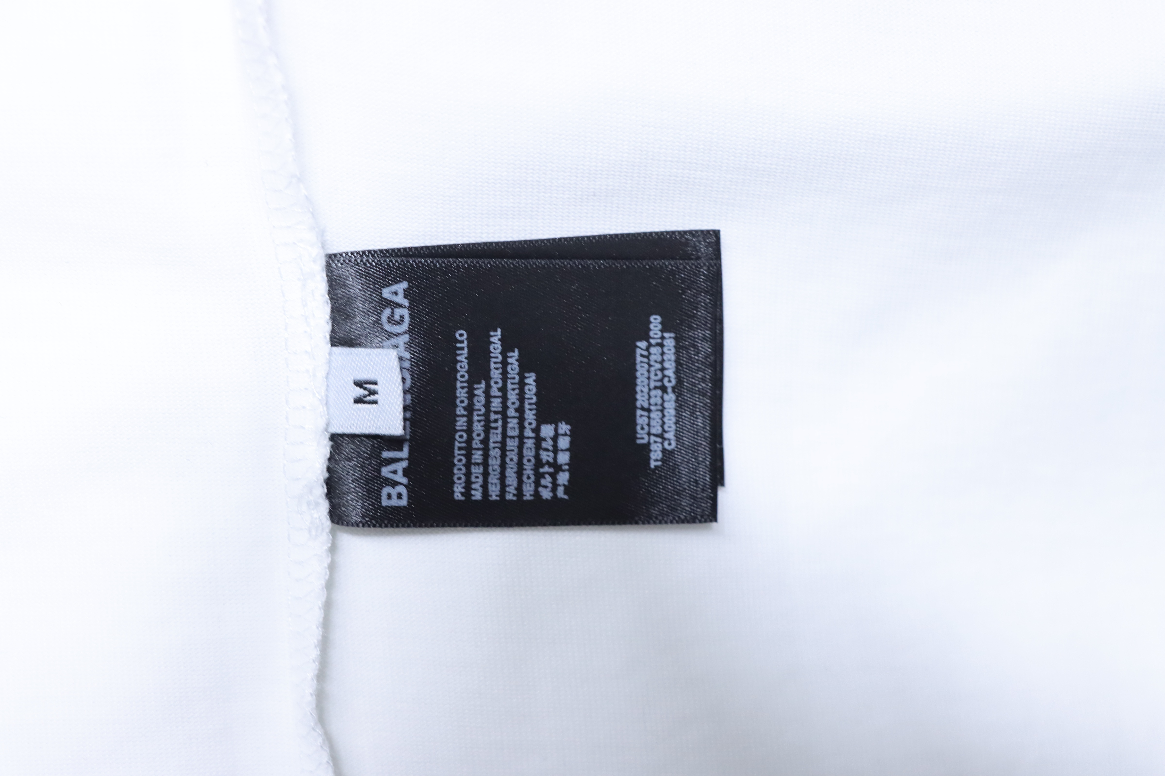 View 6 of Balenciaga Clothes Double Ring Appliqué Embroidered Short-Sleeve T-Shirt white