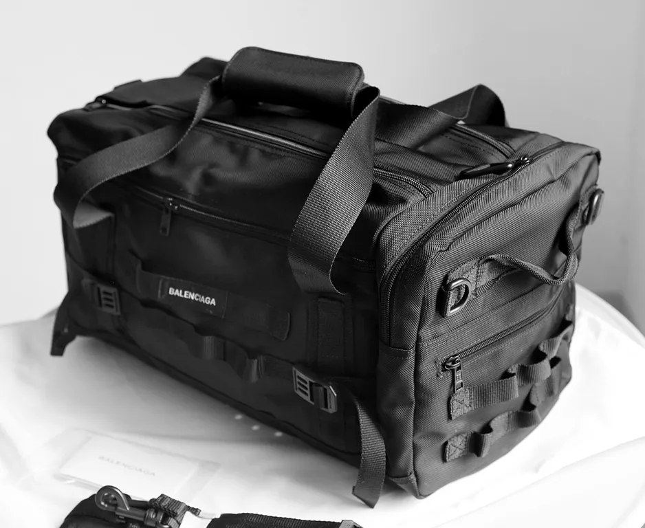 View 5 of Balenciaga Black Leather Bold Travel Duffel — Premium Cabin Bag