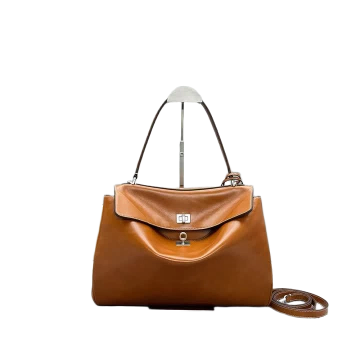 Balenciaga Replica Rodeo Handbag Tan Cowboy Leather — view 1