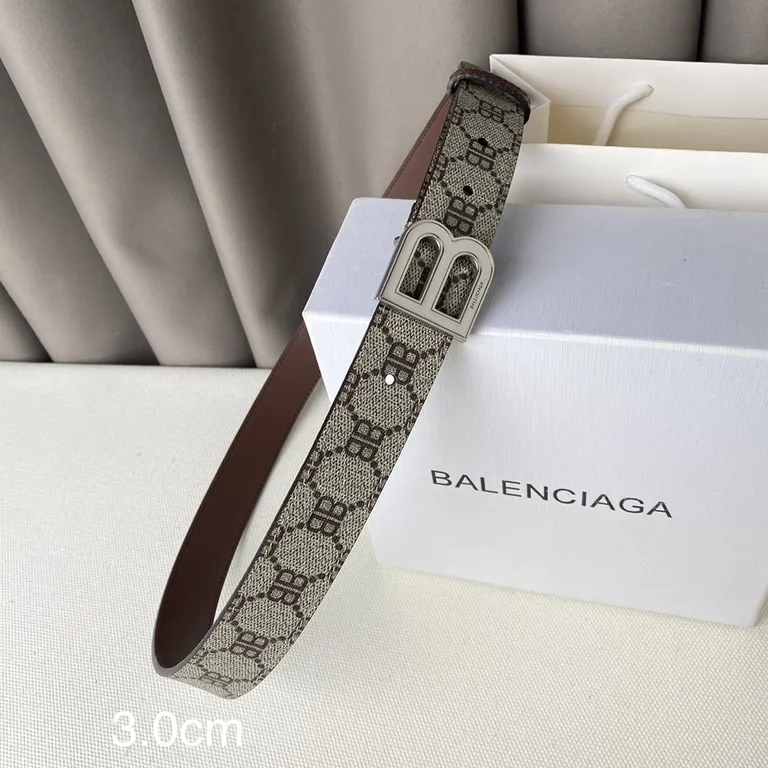 View 5 of Monogram Double-Buckle Belt - Canvas & Leather Edge