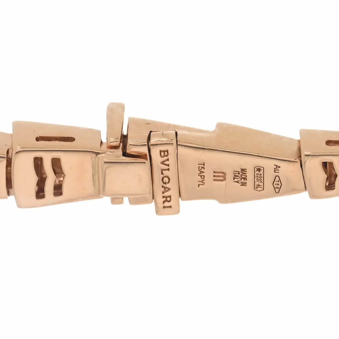 View 5 of 18K Rose Gold Bulgari Serpenti Viper Necklace with Diamonds