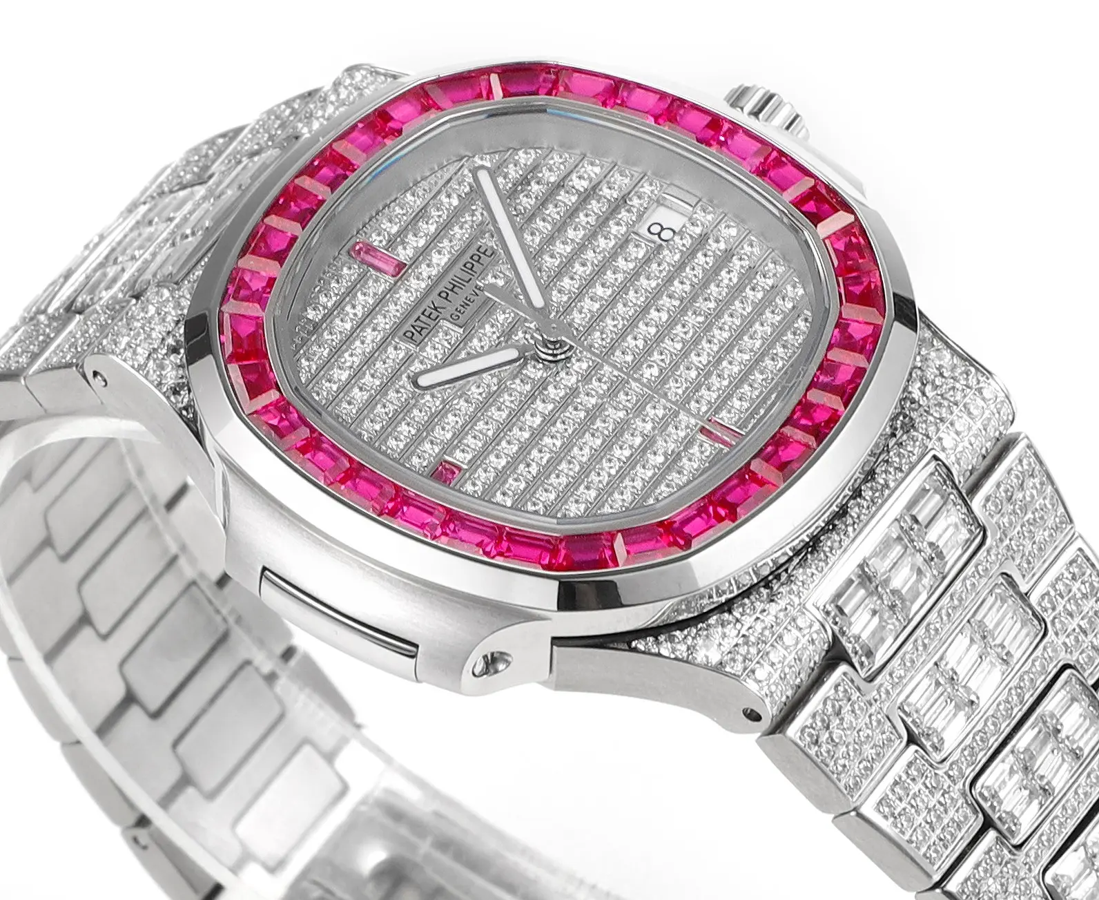 View 5 of Patek Philippe White Gold Ruby Nautilus Watch