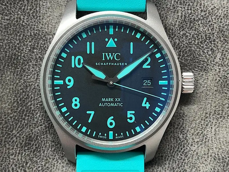 View 5 of IWC Petronas F1 Watch Black Dial Turquoise Rubber Strap Ultimate 40MM IW328210