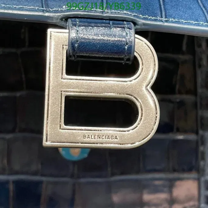 View 5 of Balenciaga Replica Hourglass Small Blue Chic Bag YB6339