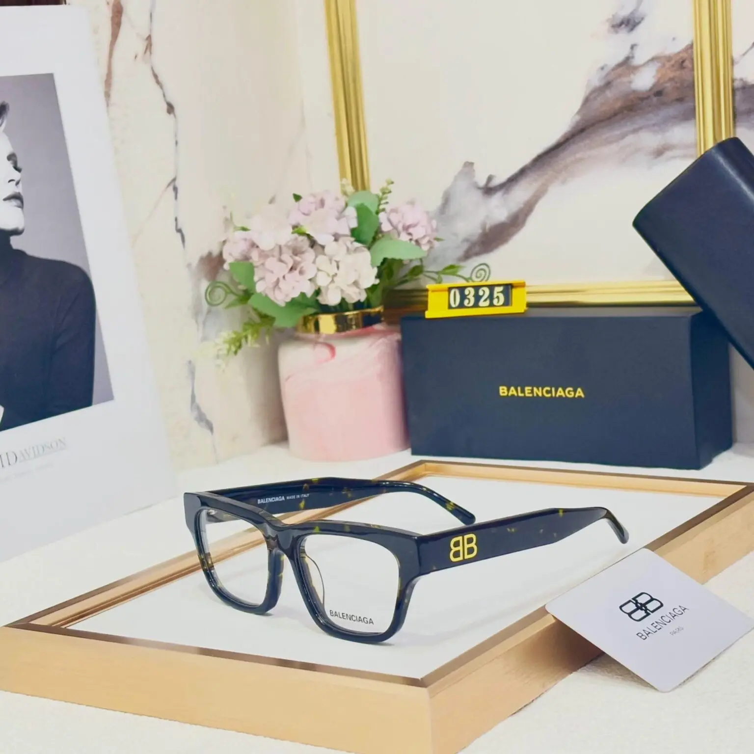 Balenciaga Unisex Optical Frame – Black – UV Protection – One Size — view 1